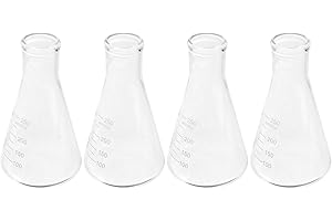 iplusmile Flacon Conique En Verre Borosilicate Épaissi 250Ml Pour Expériences De Chimie Et Usage Scolaire Lot De 4 Flacons Avec Graduation Claire Résistant Au Chauffage
