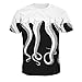 Produktbild SanKidv Jungen und Mädchen Octopus der Männer O-Ausschnitt Druck T-Shirt Kurzarm T-Shirt Bluse Tops Für Paare Damen Herren Stil Kleidung Top Herren Sport Billige Funktionsshirts Top Männer
