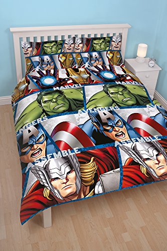 Character World Marvel Avengers Shield - Juego de Ropa de Cama Doble