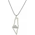 Ancient Silver Palestine Map Flag Pendant Chain Necklace for Women Men Middle East Jewelry Necklace