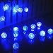 Produktbild Perlen Lichterkette,Ryham LED Lichterkette Batterie für den Innen-Außen 16 LED 7.38ft 2.25m Fairy Globe Blase Dekor Beleuchtung für Outdoor Indoor Patio-Party Vorhang Schlafzimmer Weihnachten Saisondekorationen,blau