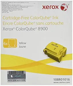 None Genuine Xerox Yellow Solid Ink Sticks for the ColorQube 8900 6 per box 108R01016