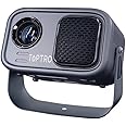 TOPTRO Mini 180 Rotatable 720p Native Resolution Projector for Home 4K Support, 5500 Lumen (450 ANSI) Android 11 WiFi Bluetooth Support YouTube Netflix PrimeVideo Hotstar 150" Max Display