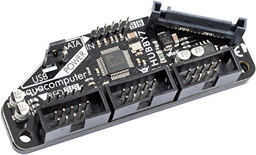 Aqua Computer 53230 HUBBY7 interner USB 2.0 Hub schwarz - 2