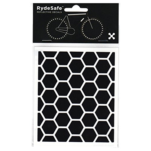 RydeSafe Hexagon Kit Small (schwarz) – Reflektierende Aufkleber fürs Fahrrad - 2