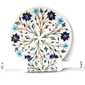 JAIN ART VILLA Printed Design Handicraft Marble Meena Printed Chakla Belan Set | Roti Maker (Design 5)