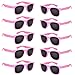 Produktbild FSMILING Nerd Sonnenbrille UV400 Retro Design Stil Unisex Brille - 10 Verschiedene Farben (10 Stück Rosa)