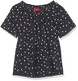 bluse batist meterware Weicher Griff s.Oliver Mädchen 58.904.12.2197 Bluse, Blau (Dark Blue AOP 58a0), 128 (Herstellergröße: 128/134/REG)