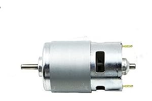 DEEBOW Getriebemotor, RS-775/795/895 Bohrmotor, DC 6 V 12 V 18 V 24 V, Kugellager, hohe Geschwindigkeit, hohe Leistung, großes Drehmoment, Kohlebürstenmotor mit Kühlventilator (Geschwindigkeit (U/min): 775 M