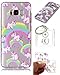 Produktbild Hülle Galaxy S8 Plus (6.2 Zoll) Hülle, Samsung Galaxy S8 Plus (6.2 Zoll) Hülle TPU Case Schutzhülle Silikon Case,Niedliche Cartoon Malerei Durchsichtige Rückschale und TPU Bumper Handy Tasche Case Cover Etui für Samsung Galaxy S8 Plus (6.2 Zoll) + Schlüsselanhänger (I) (1)