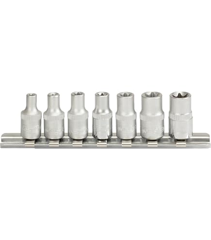 KS Tools 911.4410 Coffret De Douilles Torx 1/2" 9 Pièces - Outil Pro Robuste Pour Mécanique