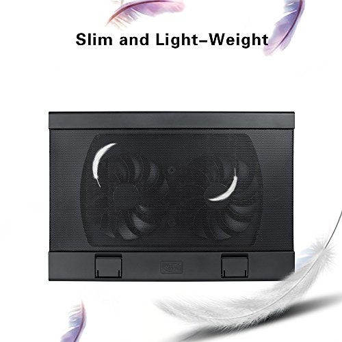 DEEPCOOL Wind Pal Fs Laptop Cooling Pad Zwei 140 mm Lüfter Zwei Betrachtungswinkel 2 USB-Ports Notebook-Kühler - 7