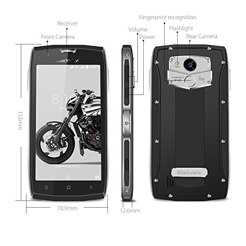 Blackview BV7000 PRO 5.0'' FHD Rugged Smartphone IP68 impermeabile/resistente/antiurto cellulare da lavoro con GPS/GLONASS/OTG/Fingerprint, 4G Android 6.0/4GB RAM 64GB ROM/Batteria 3500mAh/Dual SIM