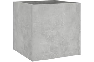 vidaXL Jardinera de Madera de ingeniería Gris hormigón 40x40x40 cm