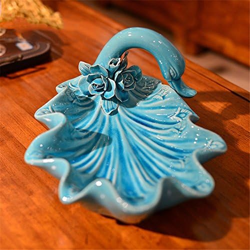 LOSTRYY Handmade Continental Swan ice sheet Ceramic Fruit plate