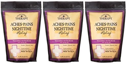 Village Naturals Therapy Aches and Pains Nighttime Relief Foaming Bath Soak 36 Oz. by Village Naturals Therapy