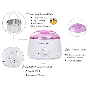 MAKARTT Wax Warmer Electric Hair Removal 14 oz Wax Melting Pot Wax Depilatory Machine - Image 2