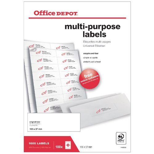 Niceday - Etiqueta Adhesiva Multifunci n Office Depot 150 X 37 Mm Caja 1600 Etiquetas Niceday - Etiqueta Adhesiva Multifunci n Office Depot 150 X 37 Mm Caja 1600 Etiquetas