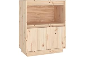 vidaXL Sideboard Kommode Anrichte Schrank Beistellschrank Mehrzweckschrank Standschrank Aufbewahrungsschrank 60x34x75cm Massivholz Kiefer