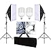 Produktbild Grandekor Softbox Dauerlicht Fotostudio Set LED Studioleuchte 50x70 Soft Box Lighting Kit mit 28W Fotolampe Stativ Tragetasche