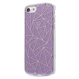 Schutzhülle für iPhone 7, TPU, mit Glitzer, für iPhone X 8 Plus 7 Plus 6 6S, for iPhone 7 Plus, violett