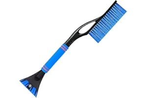 Zehan Zitong Raschietto per Ghiaccio Spazzola da Neve 2 in 1,Spazzola da Neve per Parabrezza,Raschietto per Ghiaccio Rimovibile,Raschietto per Ghiaccio per Auto con Scopa, per Auto, Camion, SUV