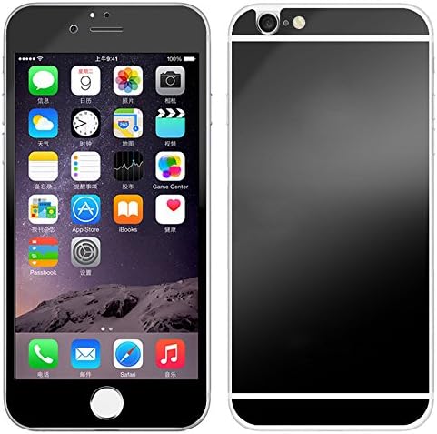 Front+Back Mirror Effect [Full Coverage] Tempered Glass Screen Protector for Apple iPhone 7 - Yihya Premium 9H Anti Scratch Full Edge to Edge Protection Protector Film - Black