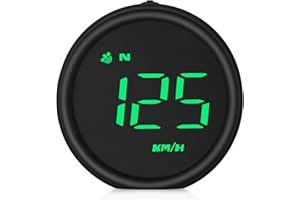 Aumotop Velocímetro GPS Universal, HUD Head Up Display para Coche con Velocidad, Advertencia de Exceso de Velocidad, Medición de Kilometraje