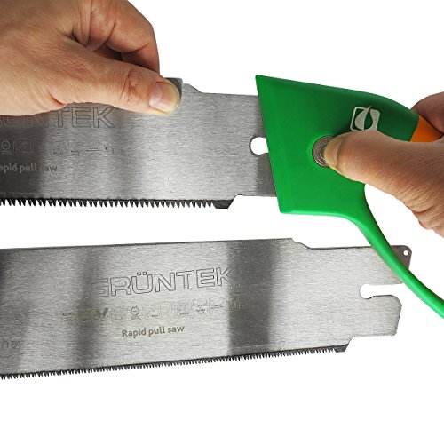 PIRANHA Garten- und Zimmermannsäge mit 2 Sägeblättern für Grob-(8 Zähne) und Feinschnitt (13 Zähne), Handsäge Japansäge Fuchsschwanz mit ZUG-SCHNITT-SYSTEM - 2