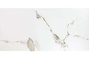 GRACE BALTIC Revêtement mural en marbre - 1 pièce de 120 x 60 cm et 2 mm d'épaisseur - Panneaux muraux pour salle de bain, mur arrière de cuisine, remplacement idéal du carrelage (M1)