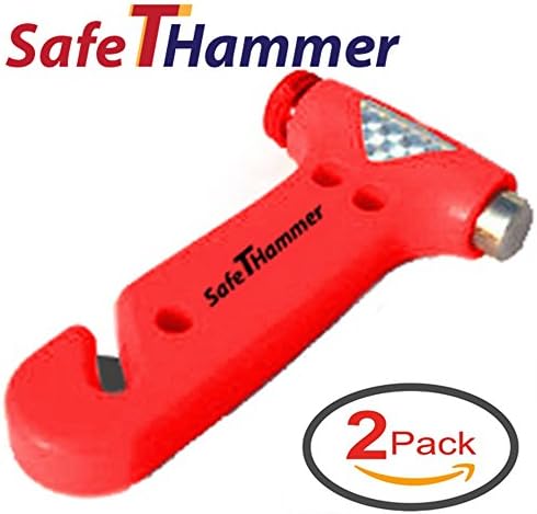 Seatbelt Cutter Window Breaker Car Safety Hammer (Pack of 2) A Lifesaving Glass Breaker Car Emergency Tool