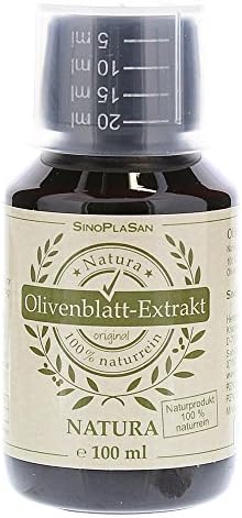 Olive Leaf Extract Natura 100ml Liquid, 100% Natural/Natural, No Additives, Höchstdosiert, Vegan, Gluten Free, Lactose Free, GMO Free, Qualitätsüberprüft