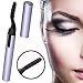 Portable Electric Heated Eyelash Curler Makeup Eye Lashes Pen Style Purple Tool
