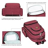 S-ZONE 16 Taschen Baby Windeltasche Wickelrucksäcke Organizer Wasserdicht Multifunktionale Oxford Stoff Reiserucksack mit Wickelauflage und Kinderwagen Riemen - 5