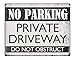 Produktbild Berg67Pater No Parking Private Auffahrt Nicht Behindert Wird Retro Schild Dekoration 20,3 x 30,5 cm Aluminium Metall blechschild Teller