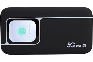 5G WiFi Mobile Hotspot High Speed Router Connects Up to 16 Devices Portable | ABS Material, Color Black, 2.01inch Touch Screen, Built in Polymer, Memory LPDDR4X 4GB