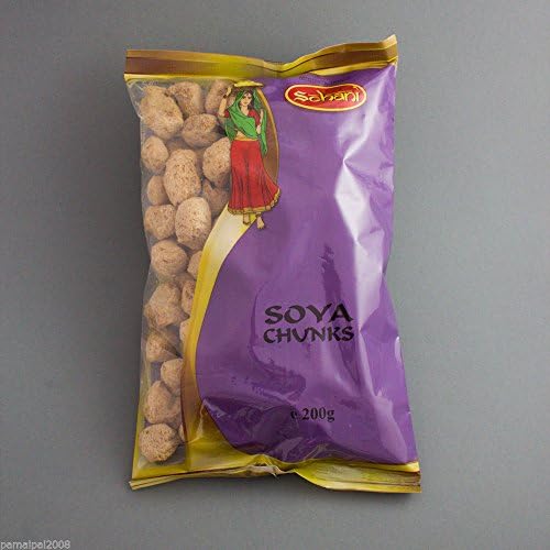 Indianstore24 200g Soya Chunks vegetarisch Sojakugeln Sojafleisch Soja Kugeln Fleischersatz