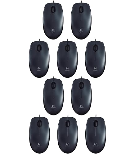 Mouse Ottico Standard Logitech Business B100 Nero con cavo USB M-U0026