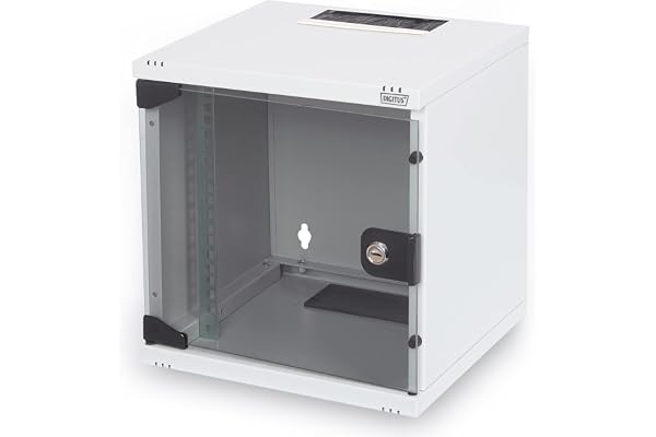DIGITUS Armoire réseau 10 pouces - 6U - Montage mural - HxLxP 330x312x300mm - Profondeur utile 250mm - Gris
