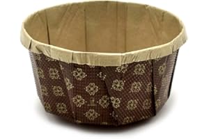 ERRE4M Stampo per panettone in carta rigido apribile 10 pezzi, stampi in carta da 500 gr (500 GR)