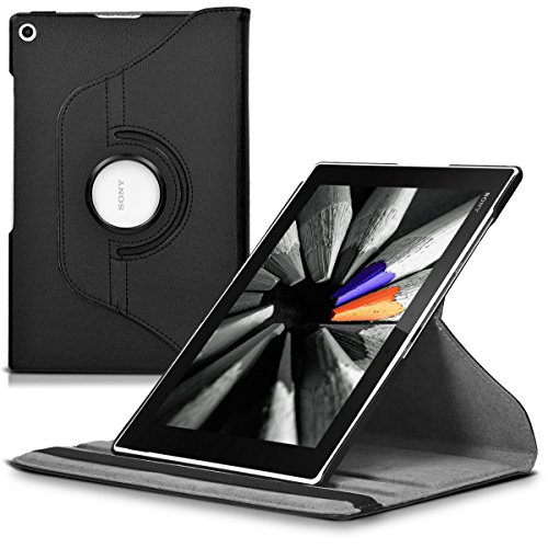 kwmobile Hülle für Sony Xperia Tablet Z2 – 360° Standfunktion Case Tablet Schutzhülle Kunstleder – Smart Cover Tabletcase Schwarz - 5
