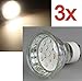 Produktbild 3 Stück GU10 LED Strahler 15 SMD LEDs 230V Energiesparlampe Lampe 0,8W Warmweiß