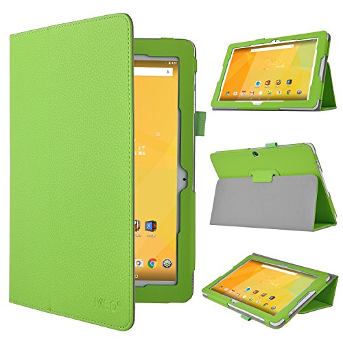 IVSO hochwertiges PU Leder Etui hülle Tasche Case - mit Standfunktion, super 360° Anti-Wrestling, ist für Acer Iconia One 10 (B3-A30) 25,7 cm (10,1 Zoll HD) Tablet-PC perfekt geeignet (Grün)