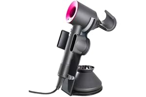 Foho Hair Dryer Holder Stand for Dyson Supersonic Hairdryer, Aluminum Alloy Stand Power Plug Holder, Bathroom Organizer for Dyson Hair Dryer Care Tools