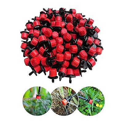 Landrip 100pcs Micro Buses de Gicleurs, Réglable Irrigation Drippers Goutte à Goutte Arrosage Micro Gicleurs Système Brumisation Arroseur DIY pour Jardin Serre