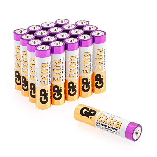 Pile Ministilo AAA - Confezione da 20 Batterie Alcaline AAA | LR03 | GP Batteries | Durata Extra