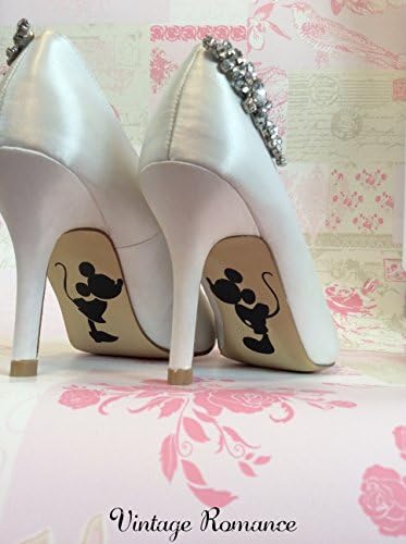 Mickey and Minnie Mouse Disney Wedding Day Shoe Sole Vinyl Sticker