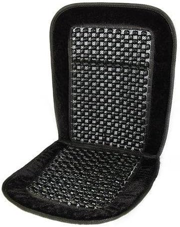 Deluxe Wooden Beaded Car Seat Cushion Pad Cover Back Support Black Auto Extreme