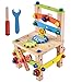 Produktbild Kitchnexus Holz Werkbank Mit Zubehör Und Werkzeug Pädagogisches Spielzeug Montage und Demontage Für Kleinkinder Blocks Set Rollenspiele
