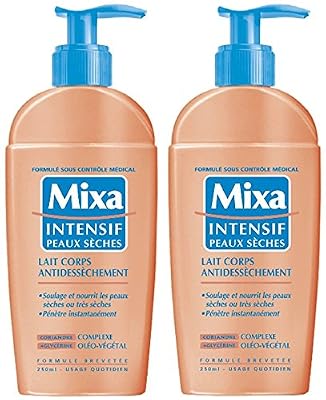 Mixa Intensif Peaux Sèches - Lait Corps Antidessèchement - 250 ml - Lot de 2